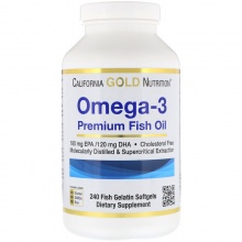Антиоксидант California Gold Nutrition Omega-3  240 капс