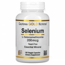 Витамины California Gold Nutrition Selenium 200 mcg 180 капсул