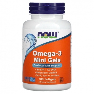  NOW Omega-3 Mini Gels 180 