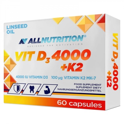  All Nutrition VIT D3 4000 plus K2 60 