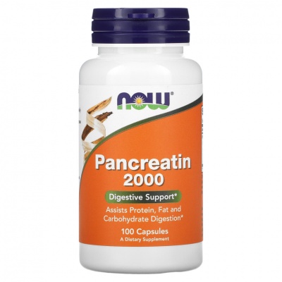 Антиоксидант NOW Pancreatin 2000 100 капсул