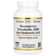 Хондопротектор California Gold Nutrition Glucosamine + Chondroitin + MSM 120 капсул